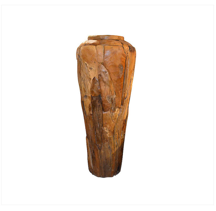 AFD Home Handmade Solid Wood Floor Vase Wayfair